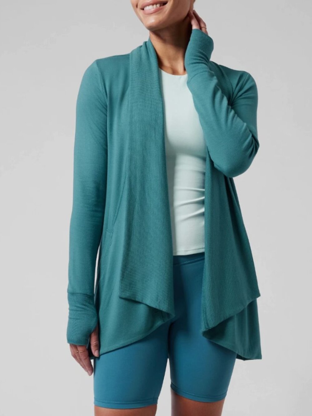 Athleta Pranayama Wrap in Borealis Green, XL